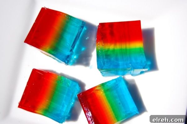 Rainbow jello | 25+ Rainbow crafts, food and more