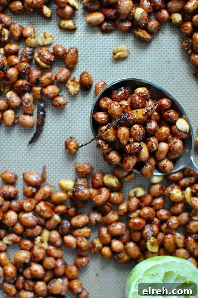 Chili Lime Peanuts are the most addictive bar snack and can be made with simple ingredients found in the Mexican pantry. #mexicancooking #mexicanrecipes #mexicanfood #mexicandishes