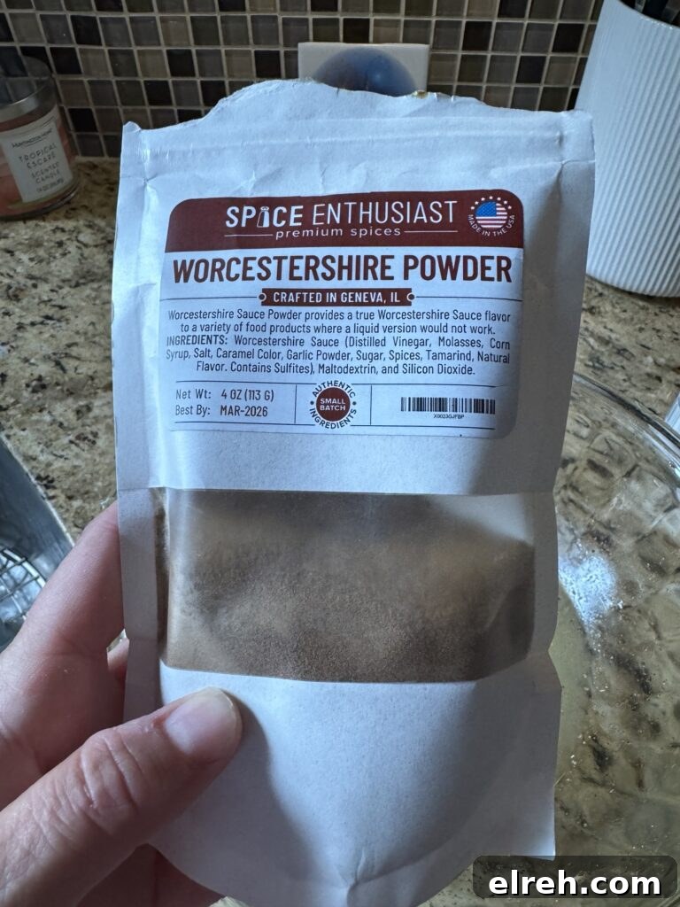 A package of Spice Enthusiast Worcestershire Powder