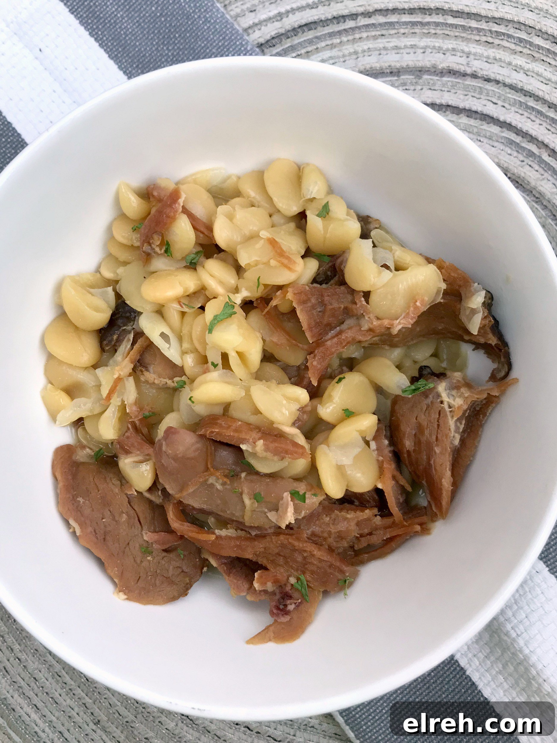 Instant Pot Ham and Lima Beans Recipe 6 Finished lima beans and ham