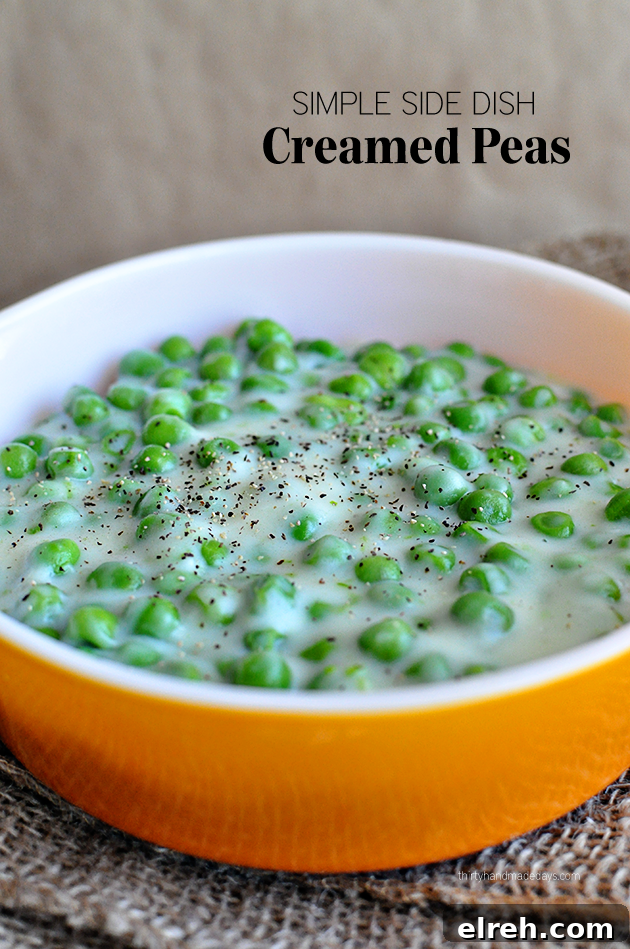 Creamed Peas side dish
