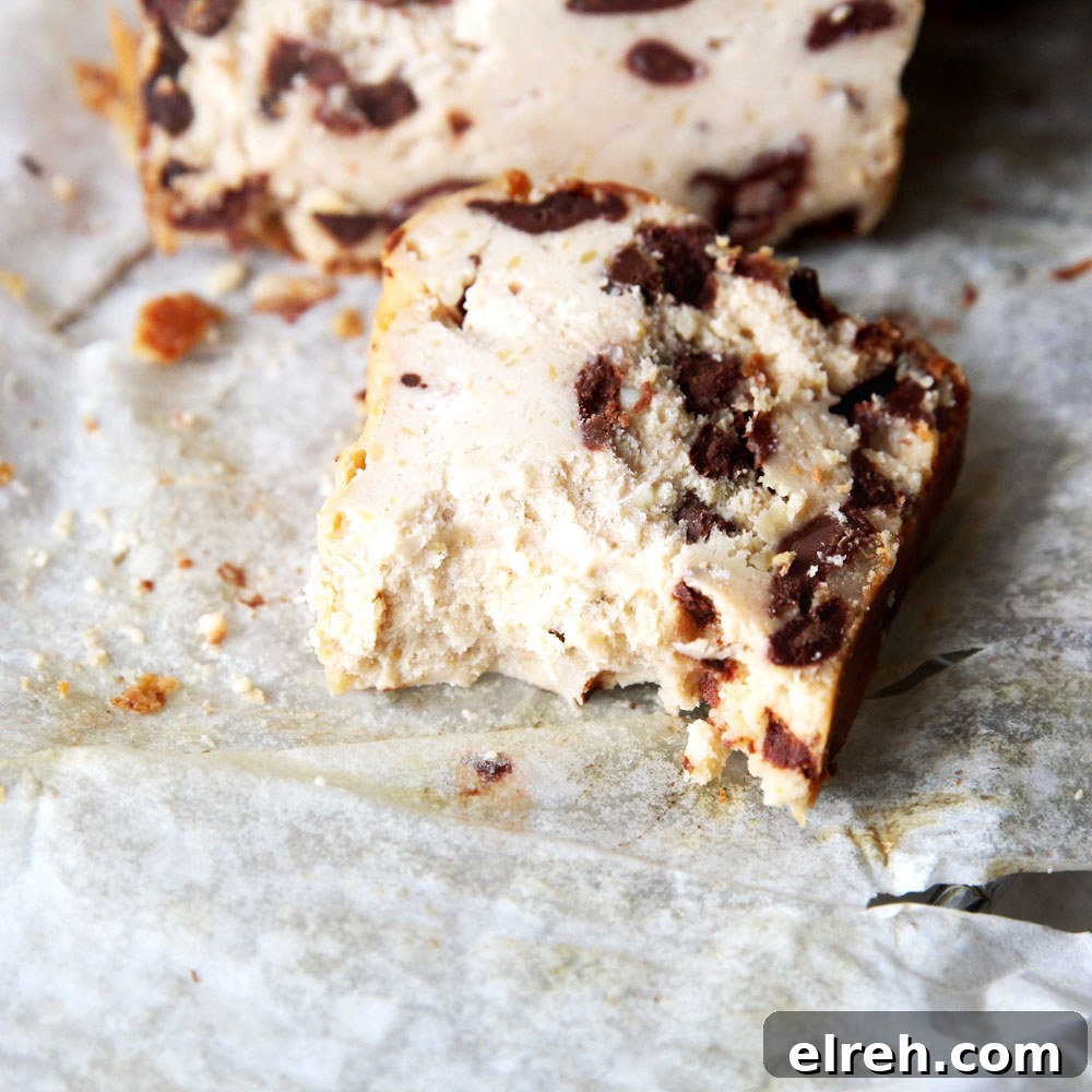 Crustless Chickpea Chocolate Chip Cookie Dough Cheesecake 7 Chickpea Chocolate Chip Cookie Dough Cheesecake