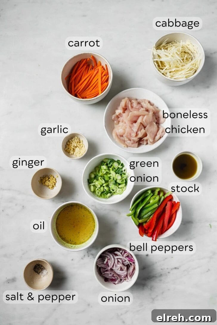 Ingredients for Hakka Noodles