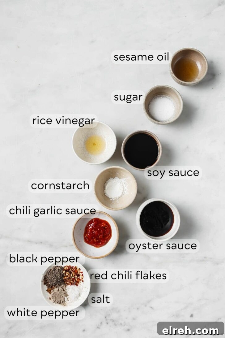 Sauce ingredients for Hakka Noodles.