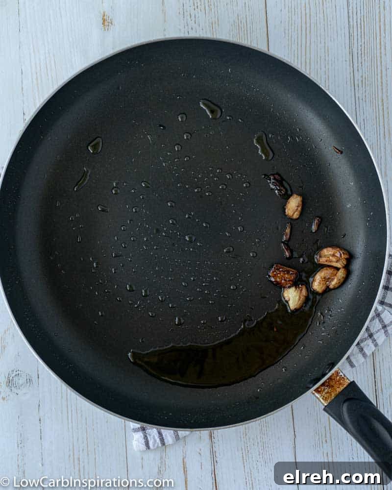 How to Make Mushroom Pizza with Cauliflower Crust 7 garlic clove in oil in a skillet