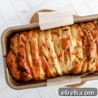 cheesy garlic pull apart biscuit loaf