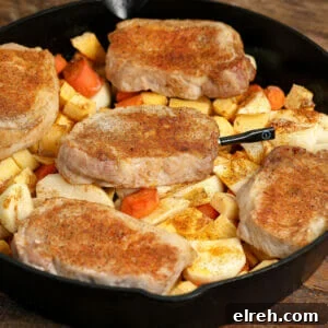 Easy One Dish Pork Chops and Root Vegetables