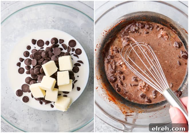 making hot fudge sauce