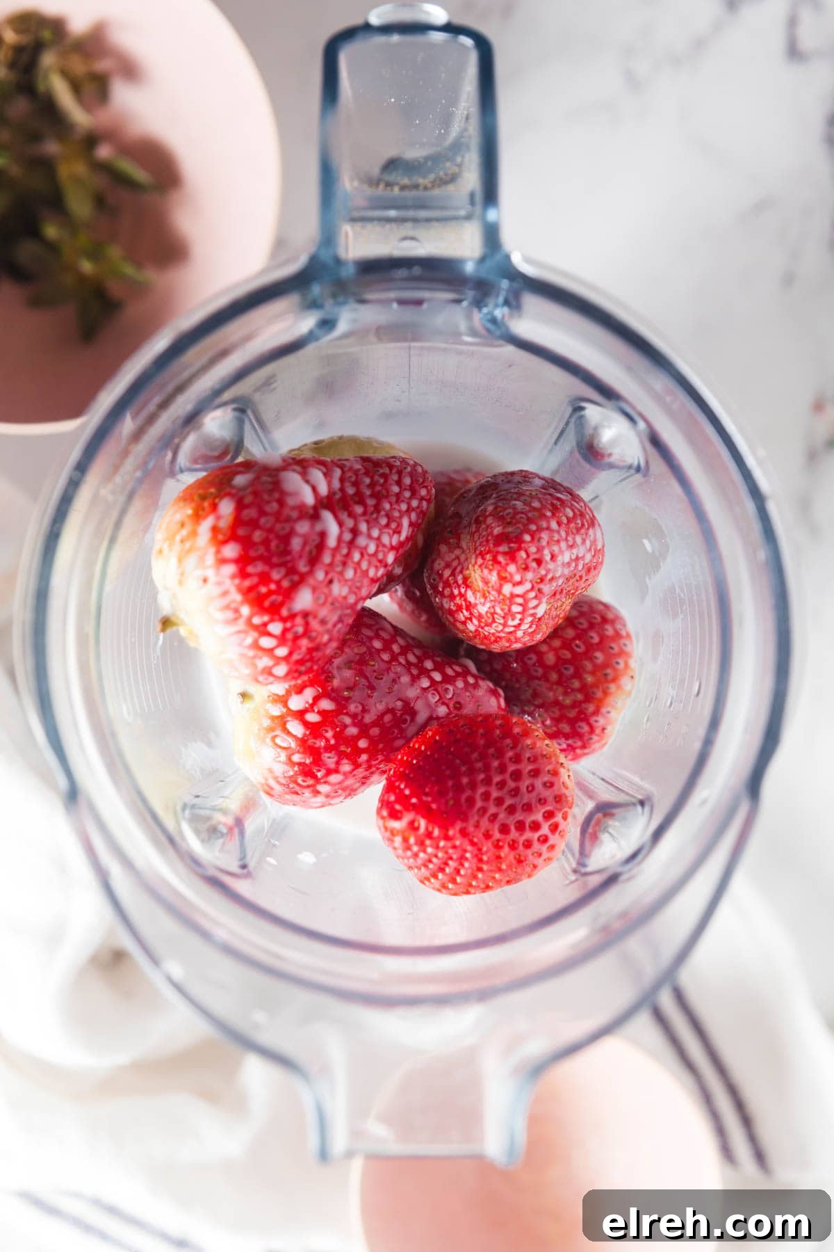 Fresh strawberries are key to a flavorful smoothie.