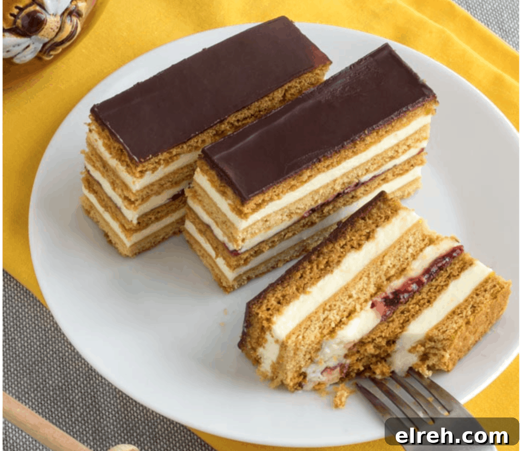 30+ Holiday Dessert Recipes from Around the World 5 Honey Cake Slices Slovakian Petit Fours
