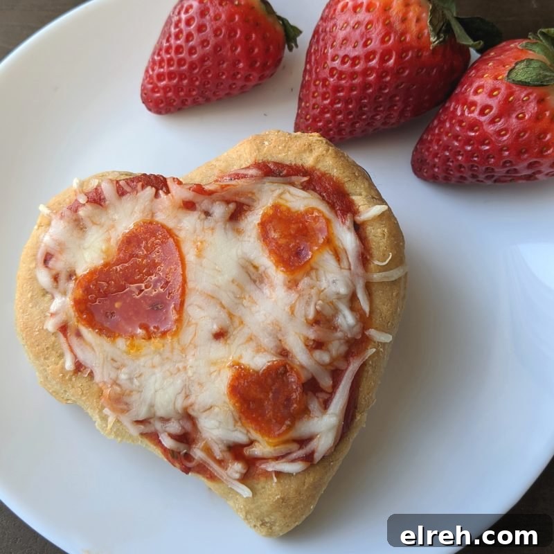 Heart shaped pizza