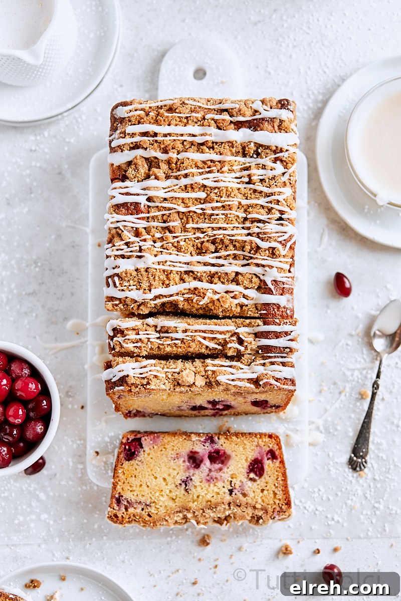 Cranberry Streusel Bread with Crumb Topping 3 Cranberry Streusel Bread