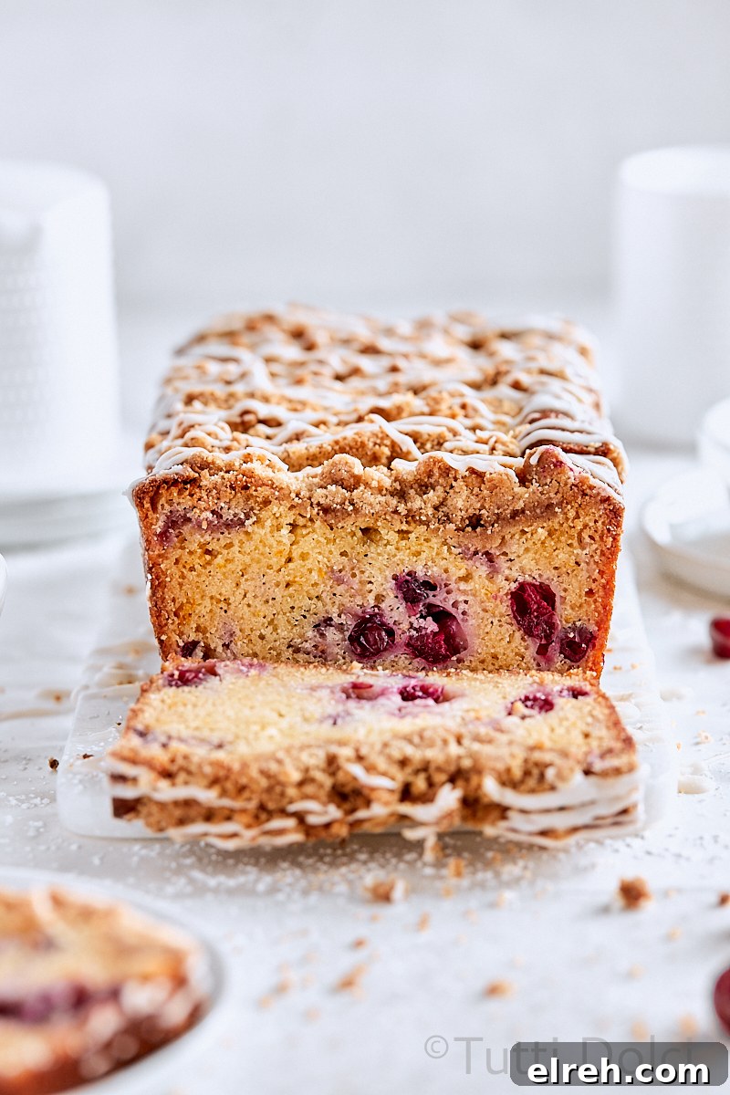 Cranberry Streusel Bread with Crumb Topping 6 Cranberry Streusel Bread