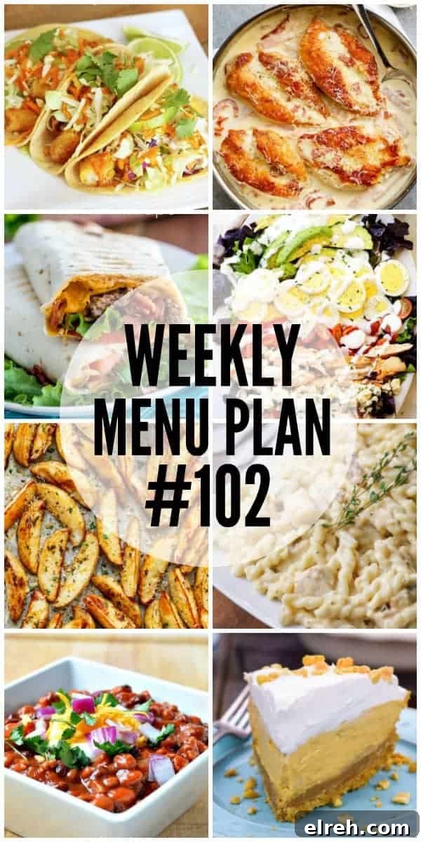 Weekly Meal Plan 102 with Family Dinners and Grocery List 2 Title Image for Week 102 Meal Plan recipes