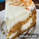 Slice of carrot cake cheesecake