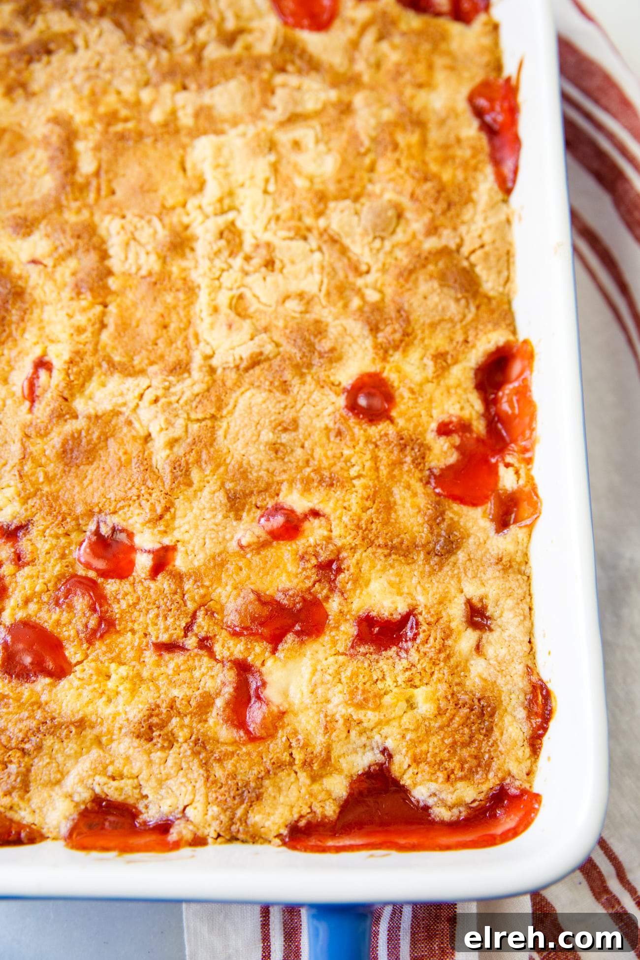 Irresistible Cherry Pineapple Dump Cake Recipe 5 cherry pineapple dump cake in a dish