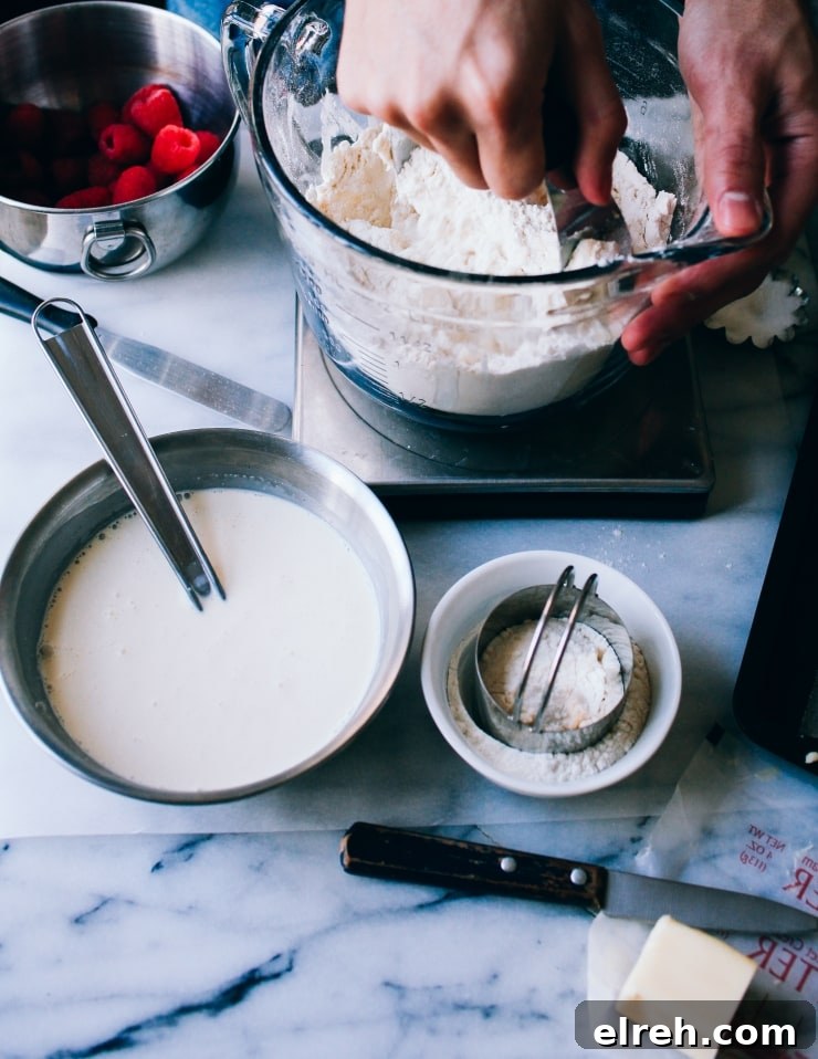 Cutting butter into flour | sophisticatedgourmet.com