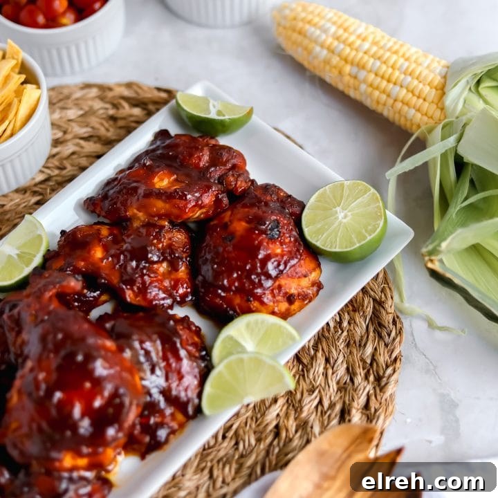 22 Delicious Sides to Serve with Chicken Wings 27 BBQ Chicken on white plate