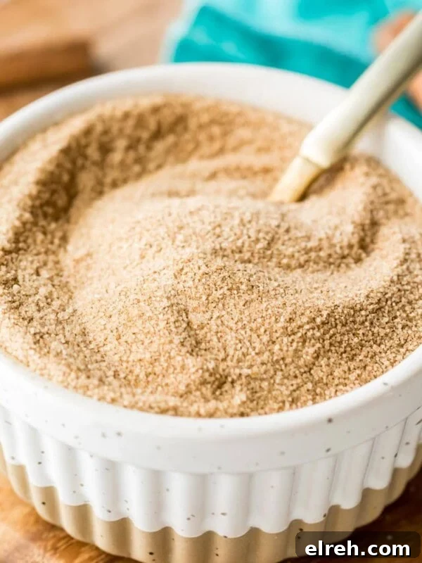 small white ramekin of cinnamon sugar