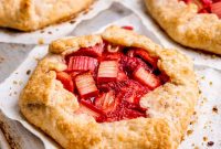 Mini Strawberry Rhubarb Galettes with Buttery Crust