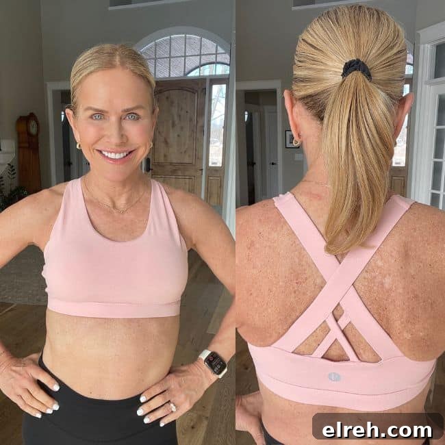 high support strappy sports bra