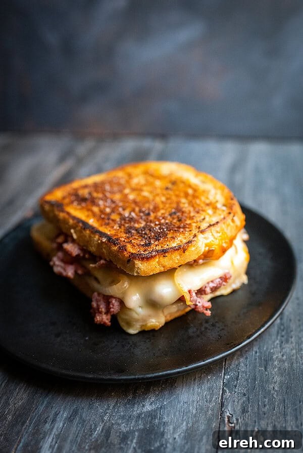 Corned Beef Patty Melt.