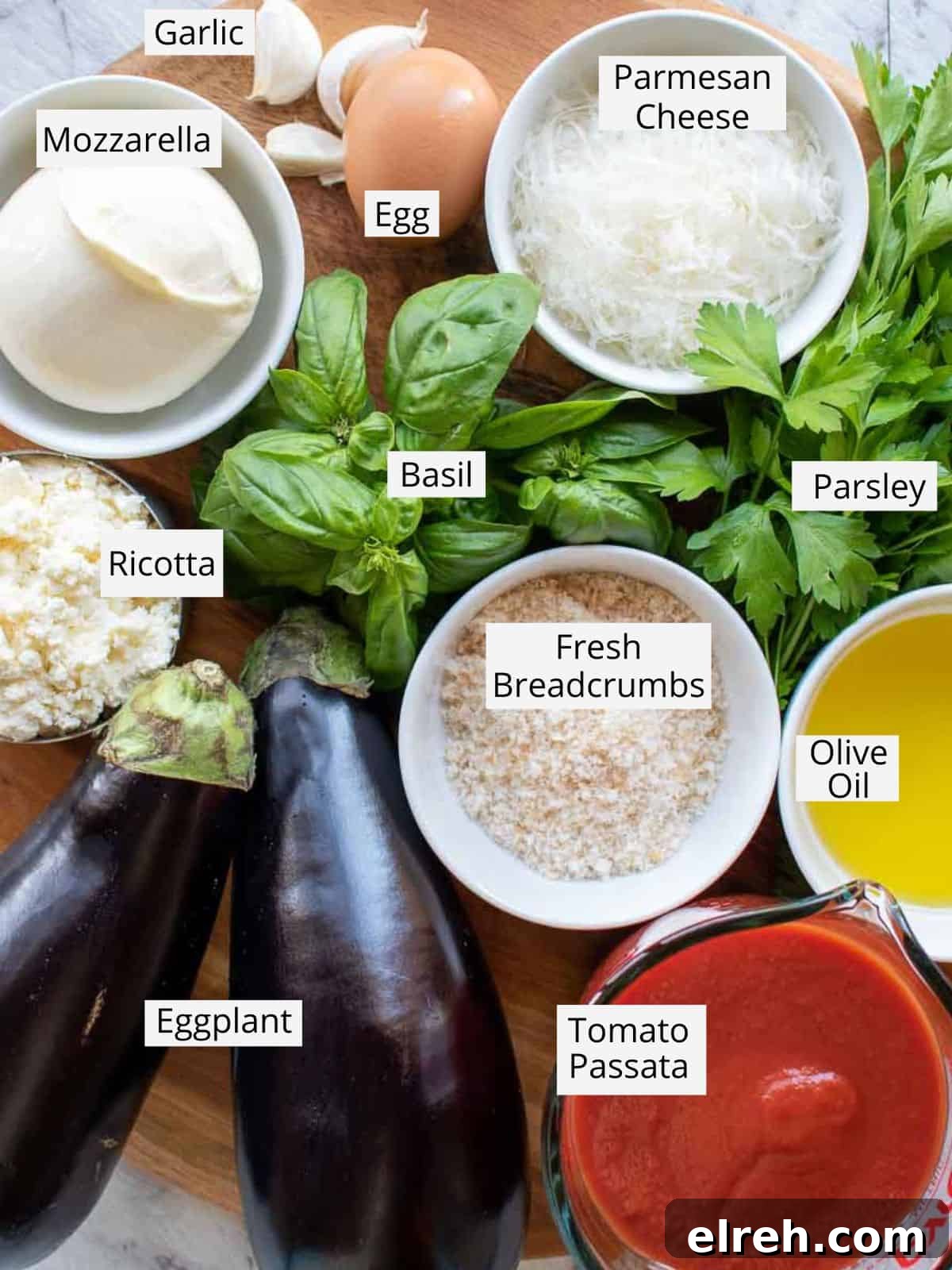 Ingredients as in the recipe card viewed from above.