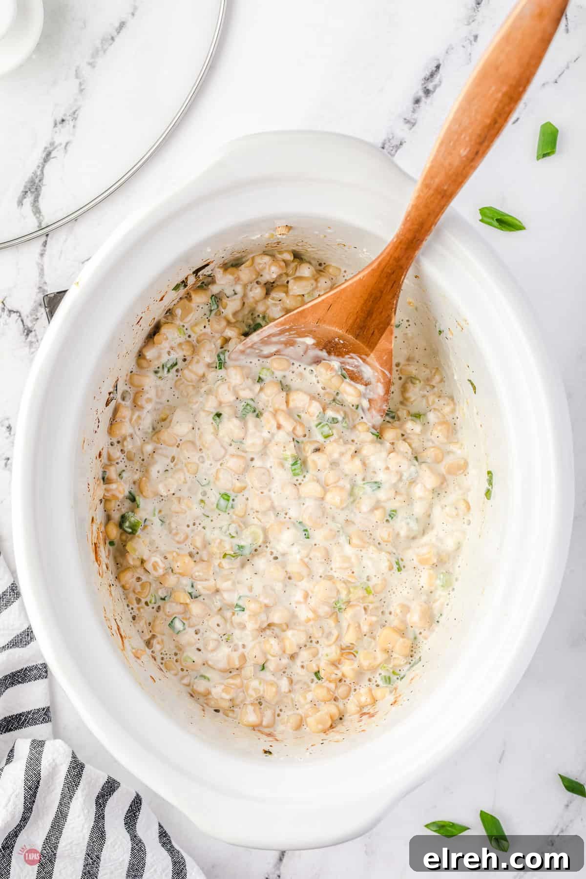Crock Pot Cheesy Corn Dip Recipe 7 bowl of dip