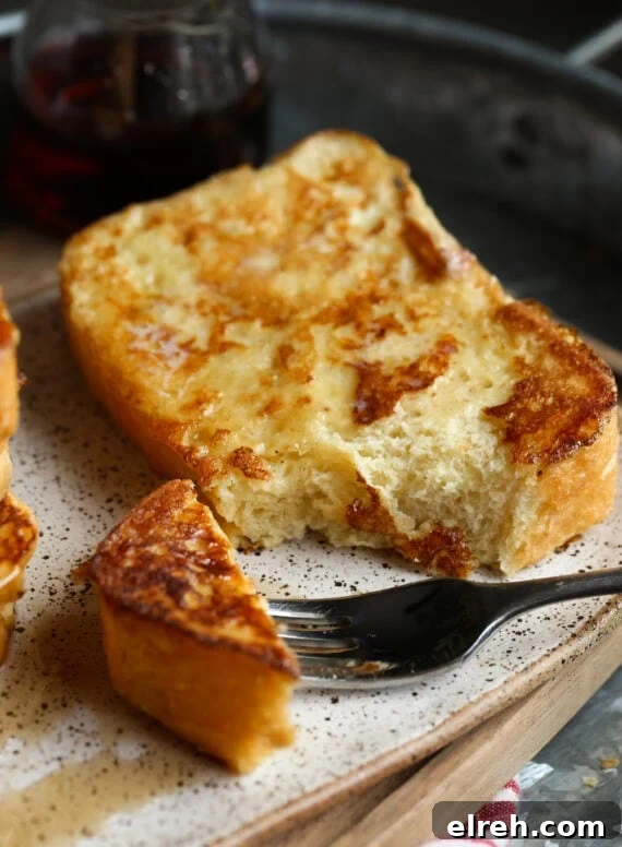A Fork Full of Fresh Brioche French Toast