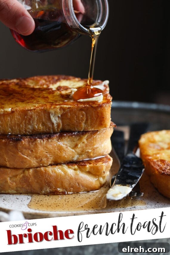 A Pile of French Toast with a Knife, a Fork and Pure Maple Syrup