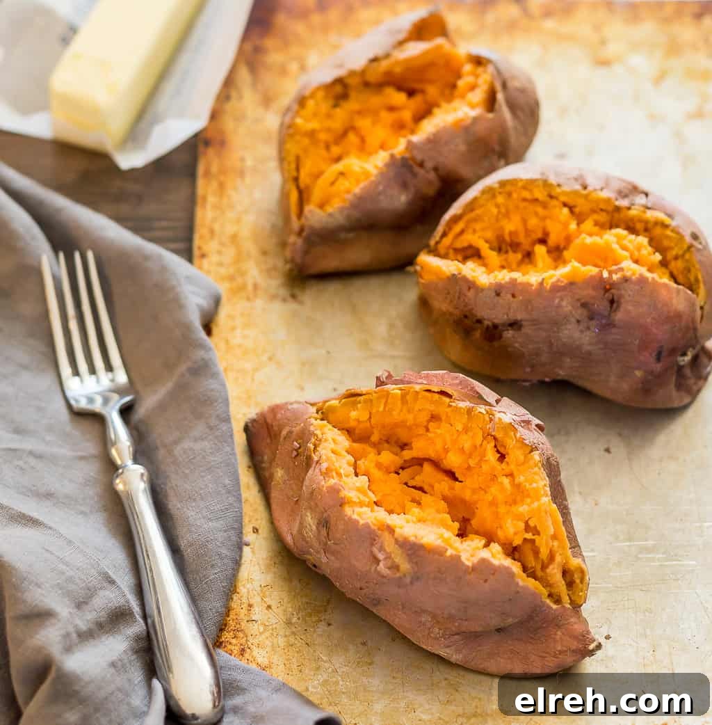 hot sweet potatoes fresh from the microwave