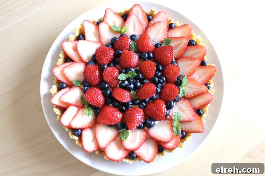 Strawberry and blueberry tart