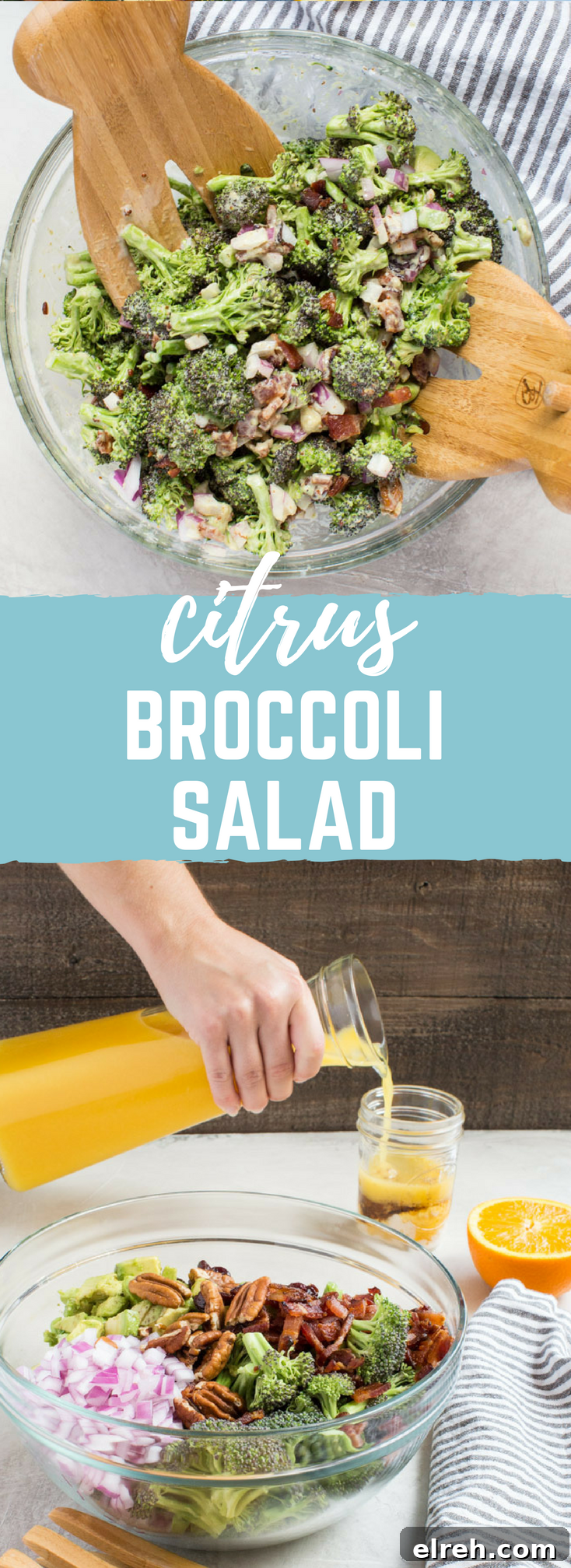 Zesty Broccoli and Citrus Salad 11 Traditional broccoli salad gets upgraded with creamy avocado and tangy citrusy dressing, you don’t want to leave out this Broccoli Citrus Salad from your next cookout.