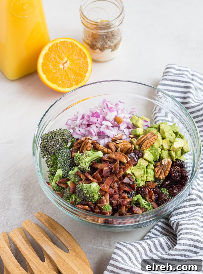 Zesty Broccoli and Citrus Salad 4 Traditional broccoli salad gets upgraded with creamy avocado and tangy citrusy dressing, you don’t want to leave out this Broccoli Citrus Salad from your next cookout.