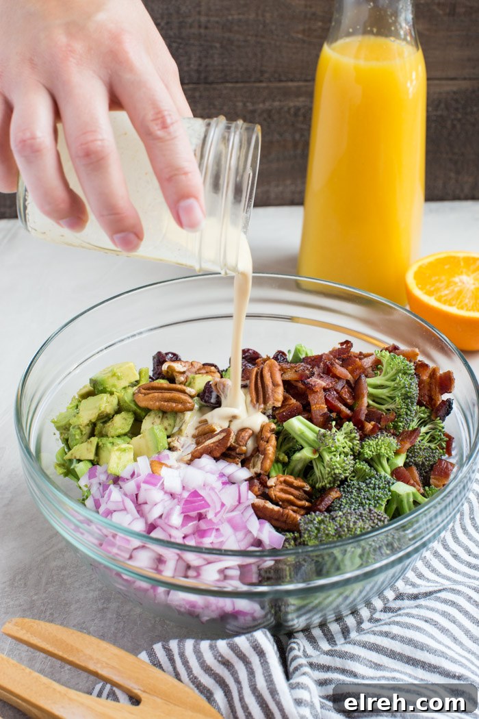 Zesty Broccoli and Citrus Salad 6 Traditional broccoli salad gets upgraded with creamy avocado and tangy citrusy dressing, you don’t want to leave out this Broccoli Citrus Salad from your next cookout.