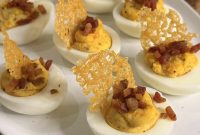 Carbonara-Style Deviled Eggs with Crispy Pancetta