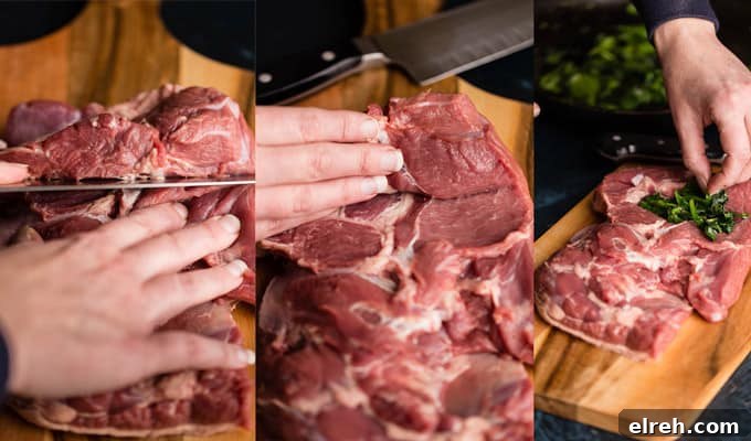 preparing roast leg of lamb