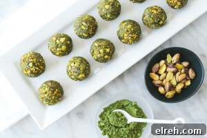 matcha pistachio bliss balls