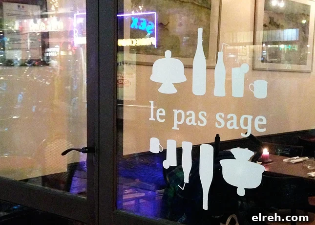 Café Le Pas Sage, a hip and chic wine bar in Le Passage du Grand Cerf, Paris // FoodNouveau.com