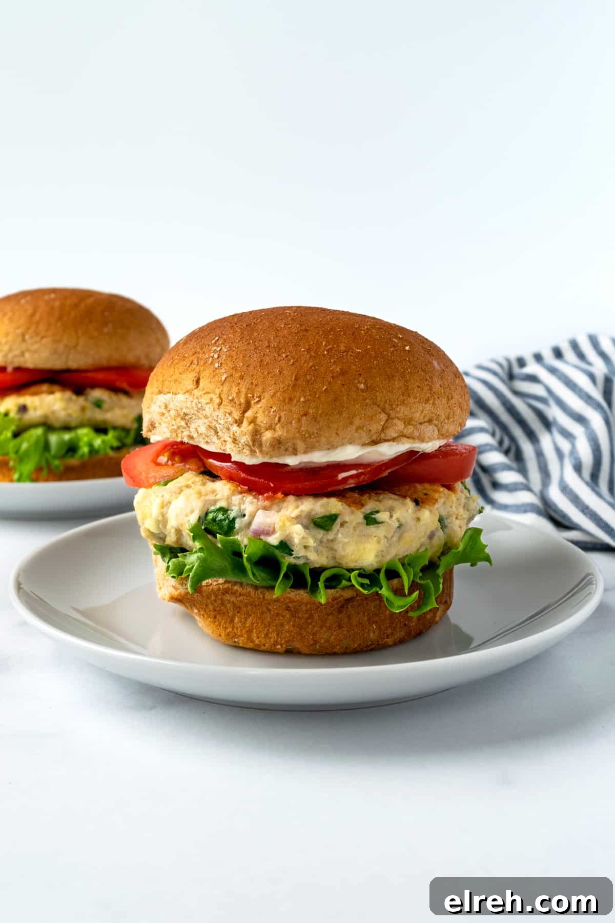 Greek Spinach Feta Chicken Burgers 2 Spinach Feta Chicken Burgers