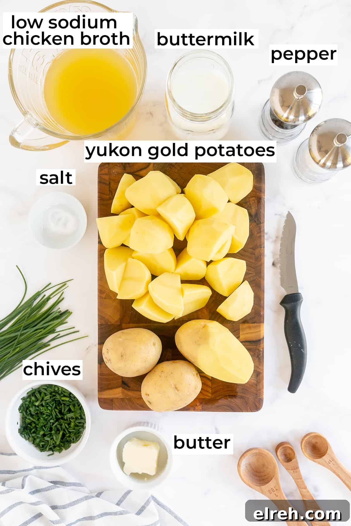 Creamy Buttermilk Mashed Potatoes Recipe 4 The ingredients required to make Buttermilk Mashed Potatoes