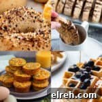 How to Build a Garden Trellis: Step-by-Step Guide 19 Four images of a sourdough bagel, waffles, biscotti and breakfast bites.