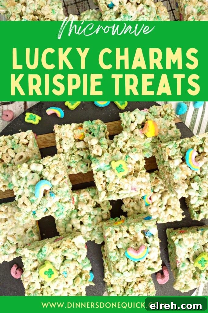 lucky charms rice krispie treats microwave recipe dinners done quick pinterest