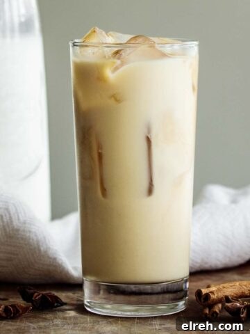 Iced chai tea latte.