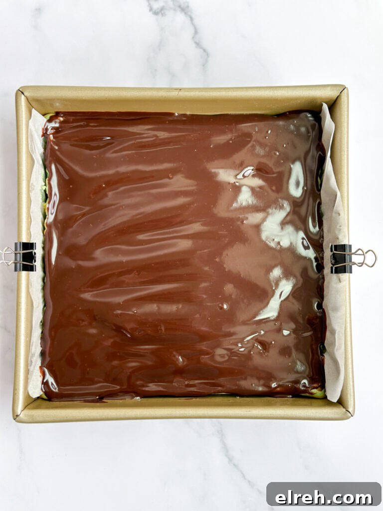 cheesecake bars with ganache.