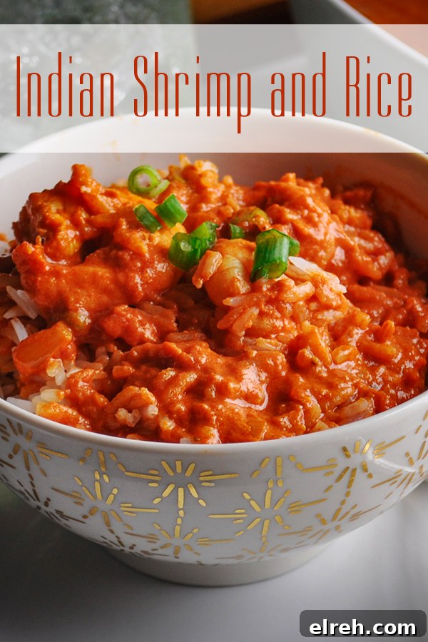 A bowl of Indian Shrimp and Rice.