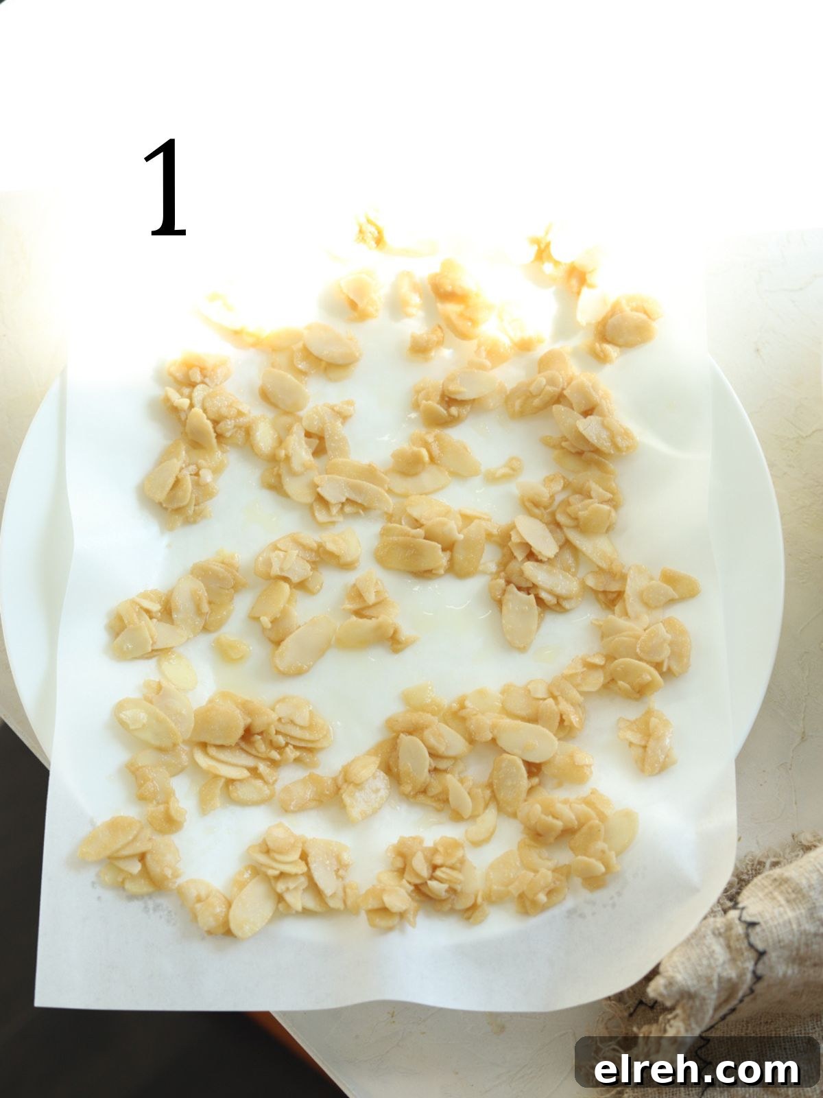 Almond clusters on parchment paper