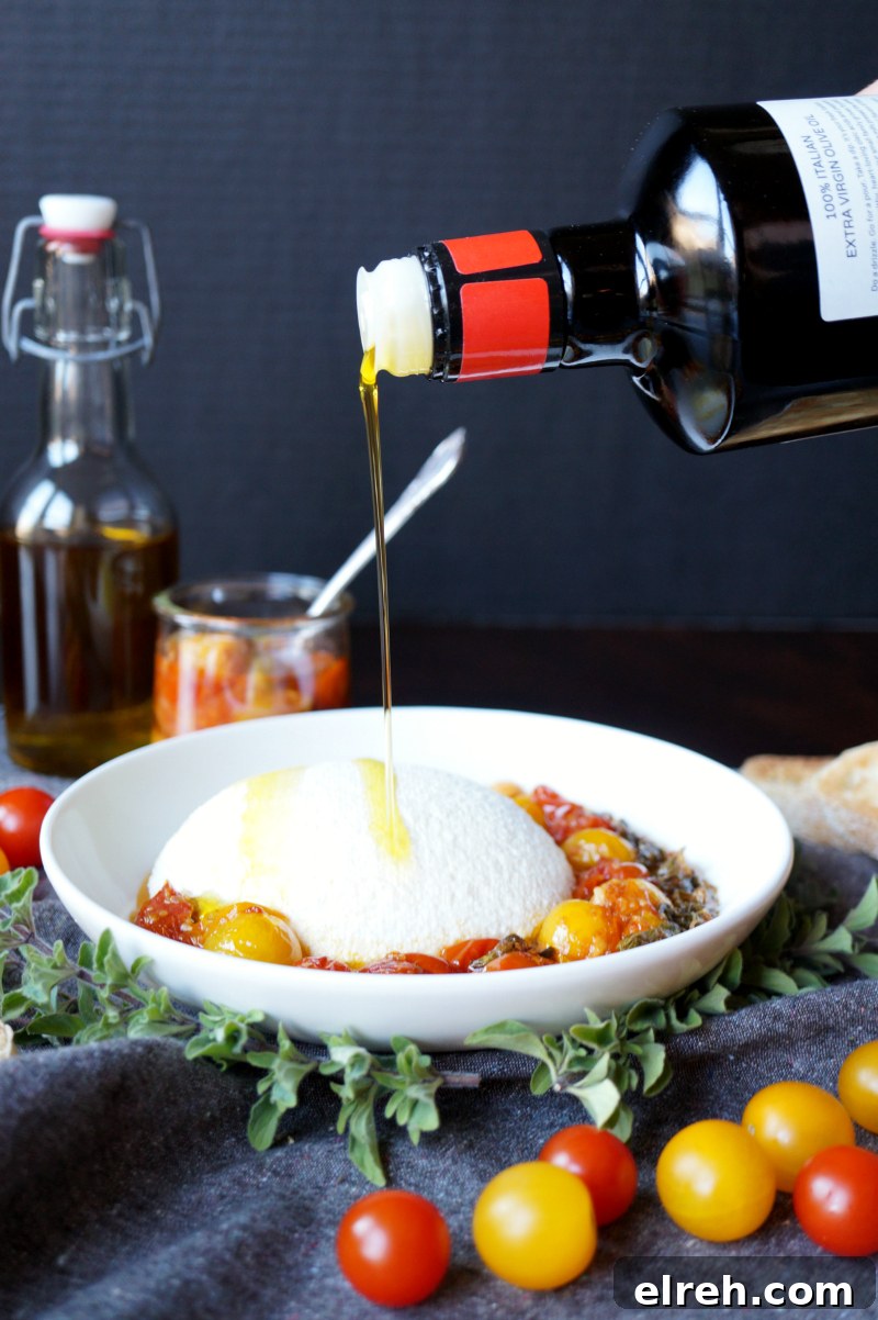 homemade ricotta with tomato garlic confit | The Baking Fairy