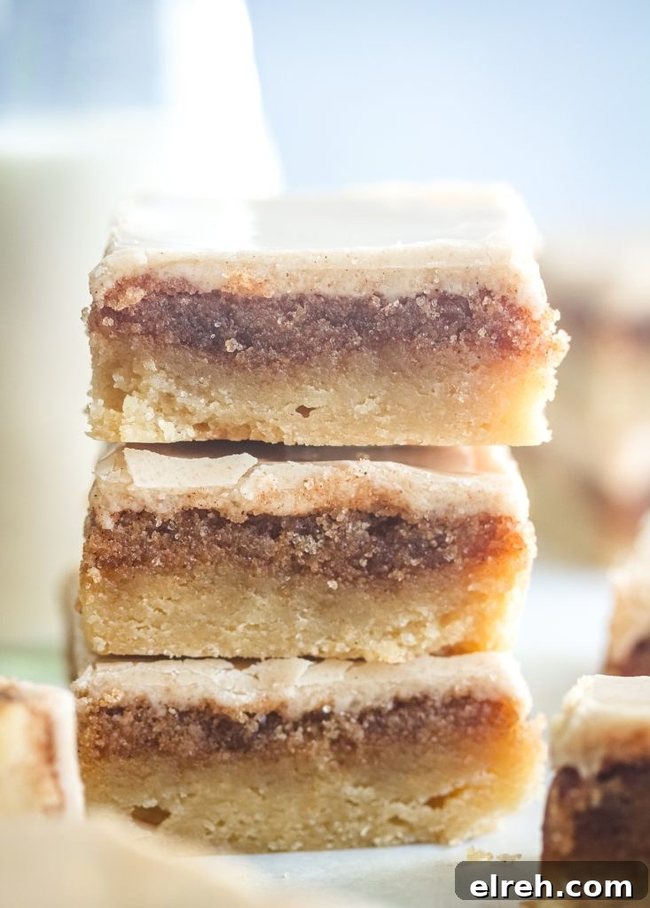 Gooey Brown Sugar Pop-Tart Blondies Recipe 2 Brown Sugar Pop-Tart Blondies square with cinnamon glaze