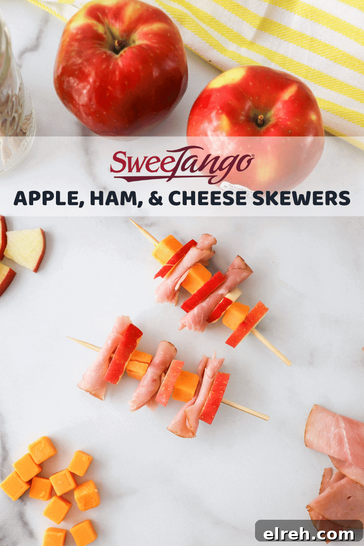 SweeTango Apple, Ham, and Cheese Skewers